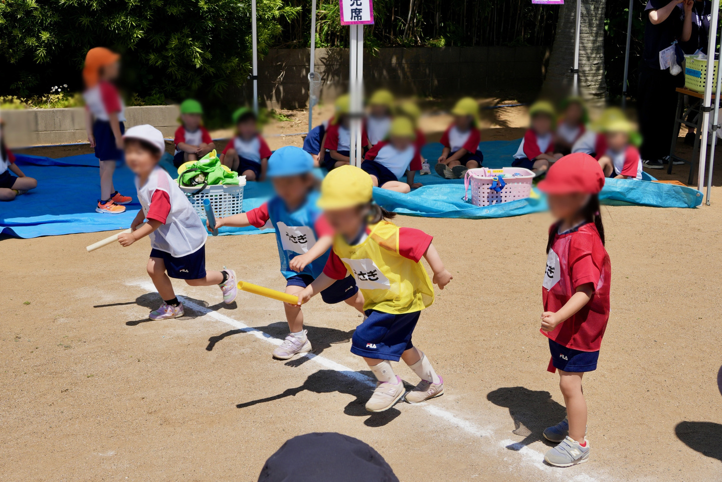 運動会のスナップ